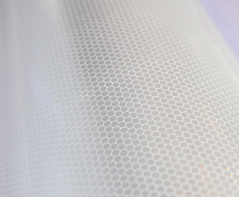 Hvitt reflekterende honeycomb vinyl klistremerkematerialer